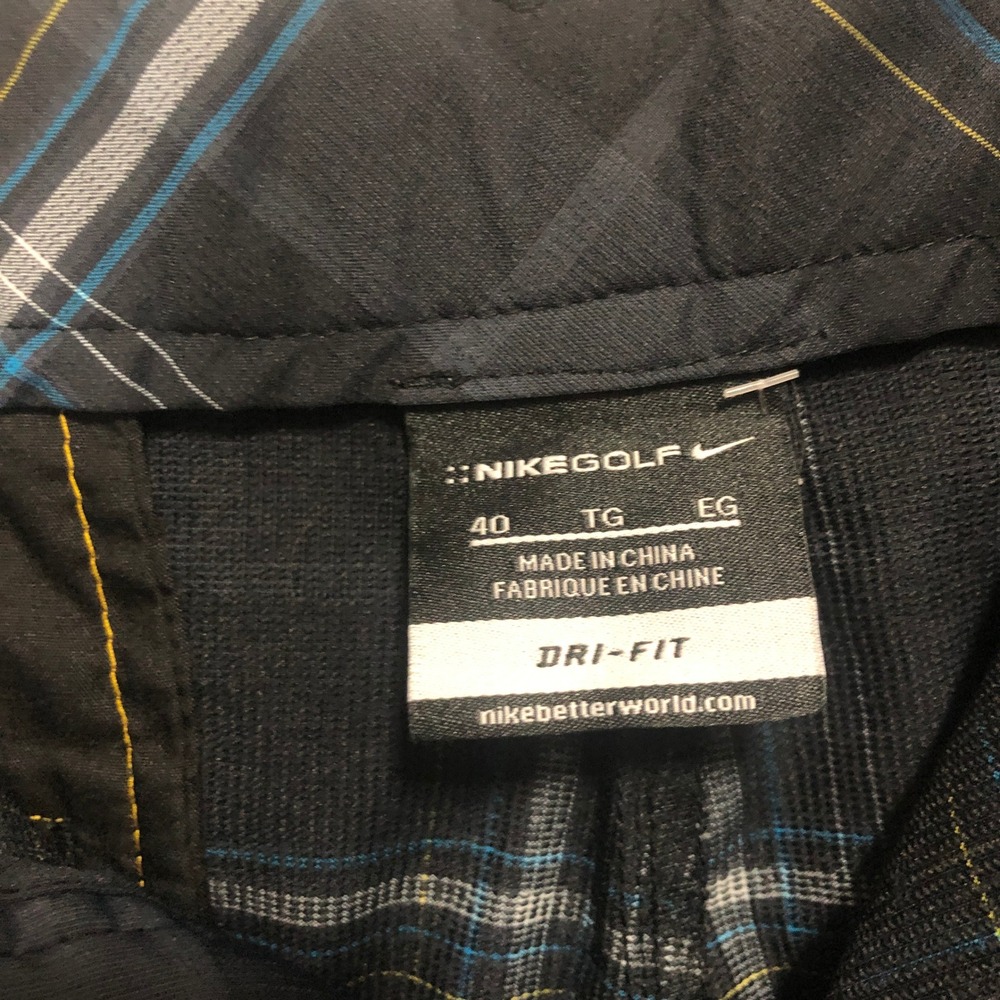 Nike Golf Dri-FIT Shorts Plaid Performance Athletic Casual Men's‎ Size 40 - Picture 6 of 6